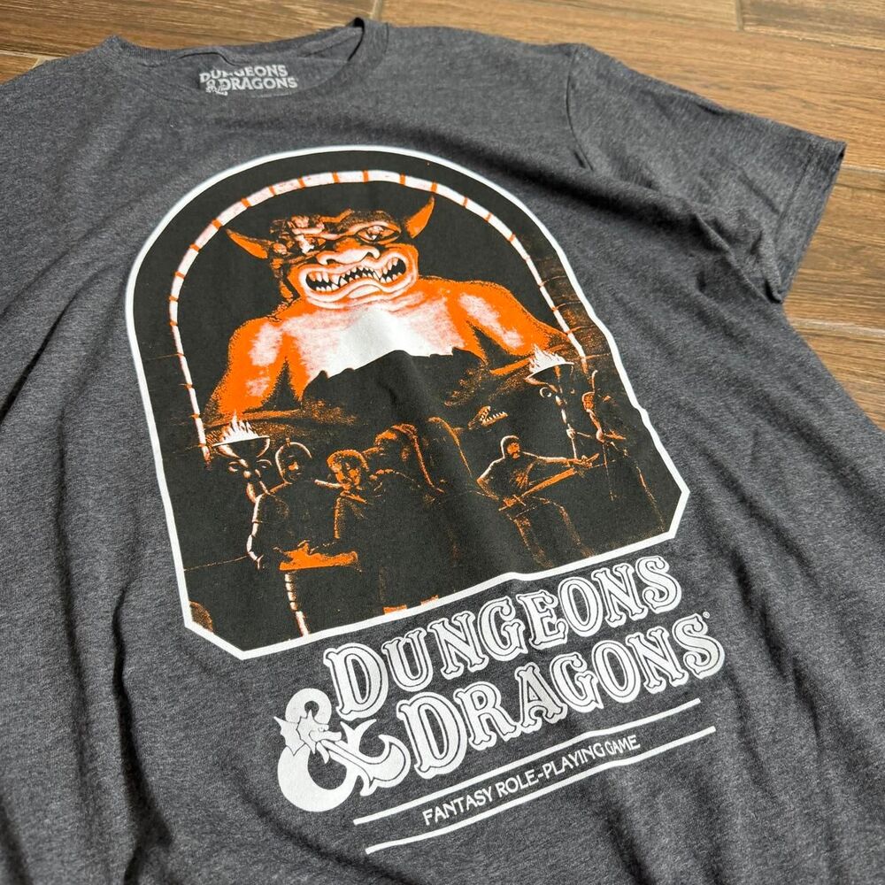 Dungeons & Dragons Classic Red Box Demon Graphic T-Shirt Large